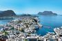 Art Noveau em Alesund e subida ao miradouro do Monte Aksla - Tour a pé