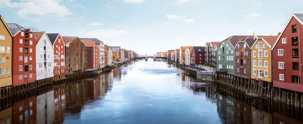 Panorâmica em Trondheim