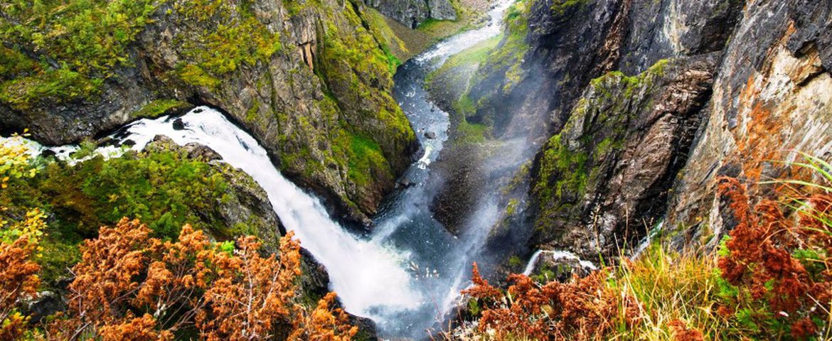 Eidfjord a Cascata de Vøringfossen e o Centro Hardangervidda