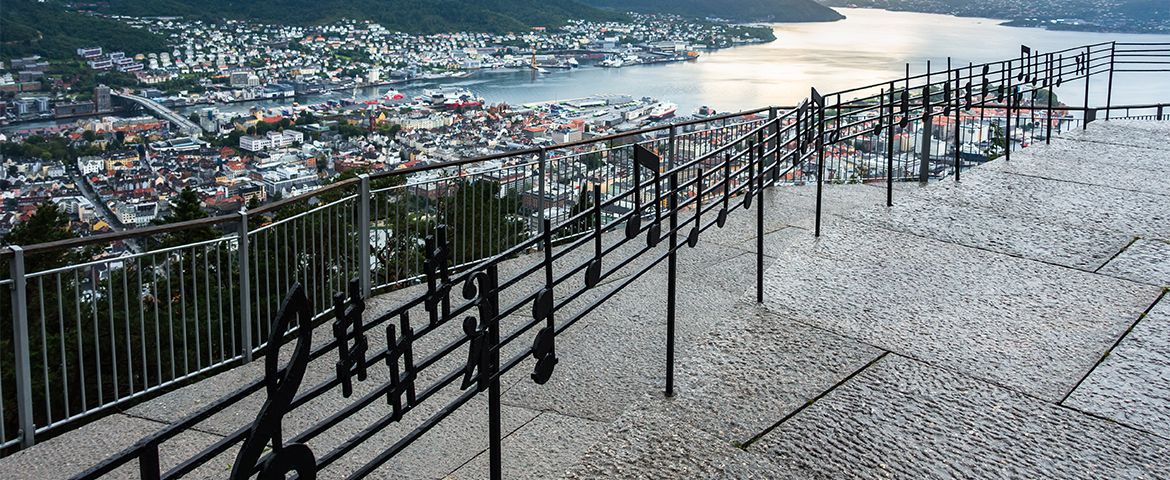 Funicular ao Monte Floyen e passeio no Coração de Bergen, passeio a pé