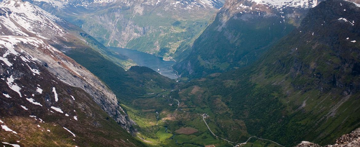 Flydal Gorge, Eagle Bend e vislumbre o Monte Dalsnibba